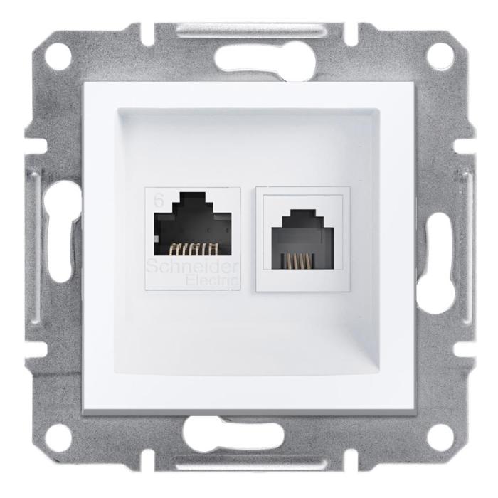 SCH ASFORA BEYAZ RJ1XRJ45 CAT6 UTP CERCEVESIZ
