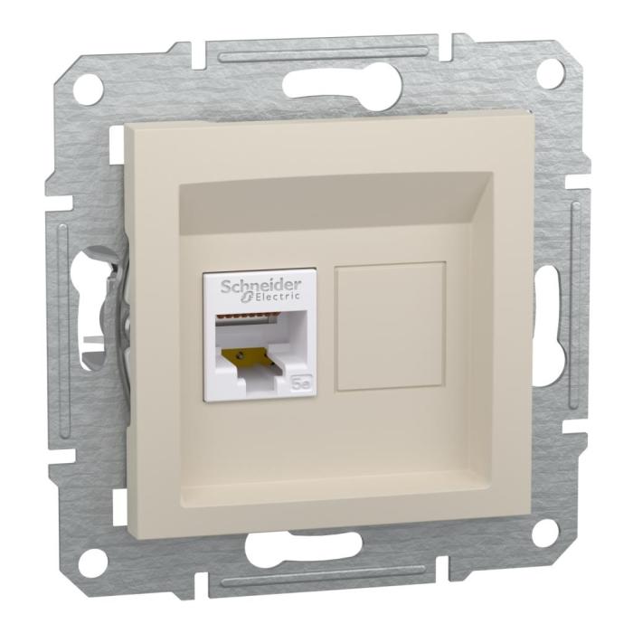 SCH ASFORA KREM 1XRJ45CAT5E-UTP CERCEVESIZ
